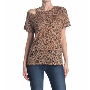 LNA Leopard Burnout Trigger Tee Size XS
